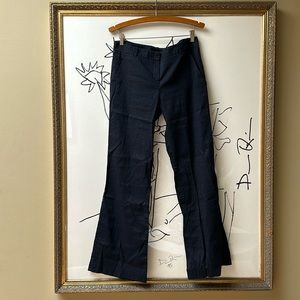 Authentic Theory Pants, Stretch Linen, SZ 10, Navy Blue